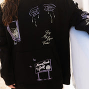 Violet Tears Embroidered Hoodie