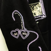 Violet Tears Embroidered Hoodie
