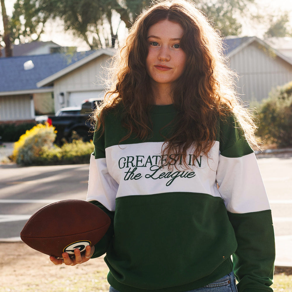 Green Game Day Classic Varsity Crewneck