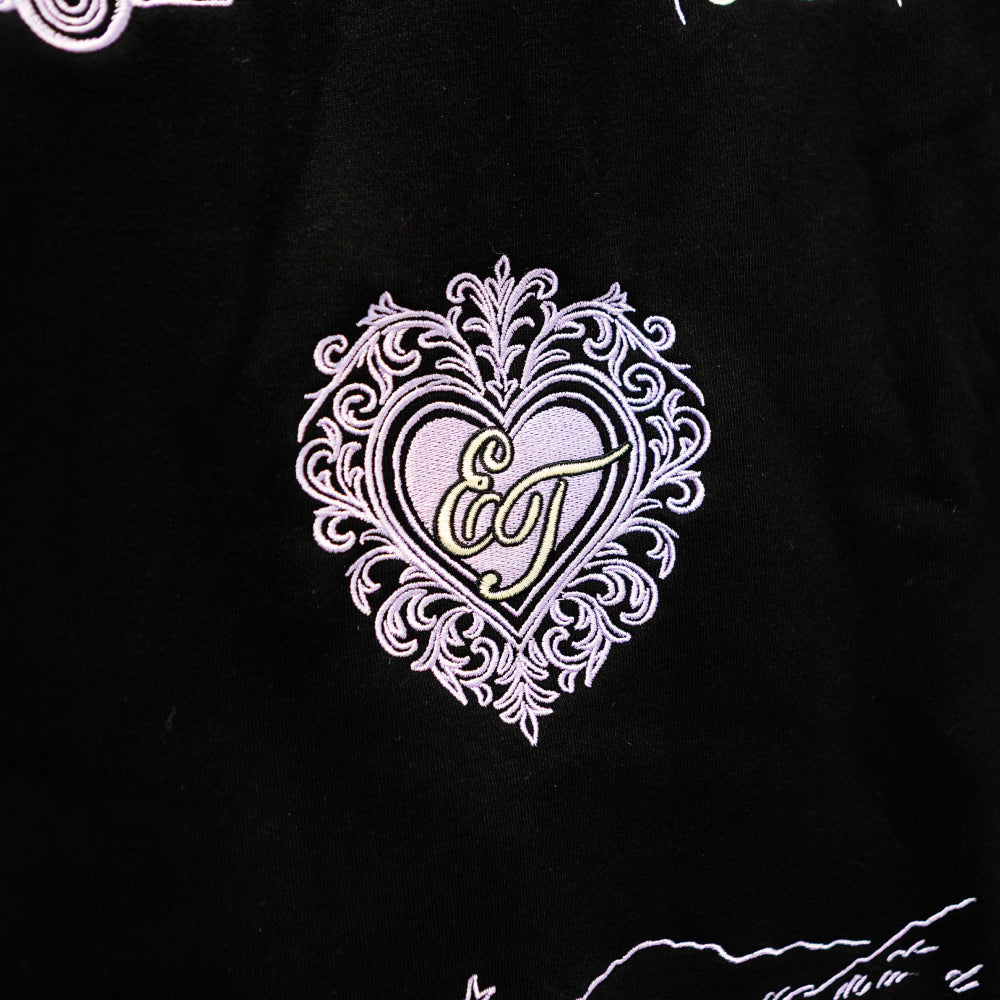 Violet Tears Embroidered Hoodie
