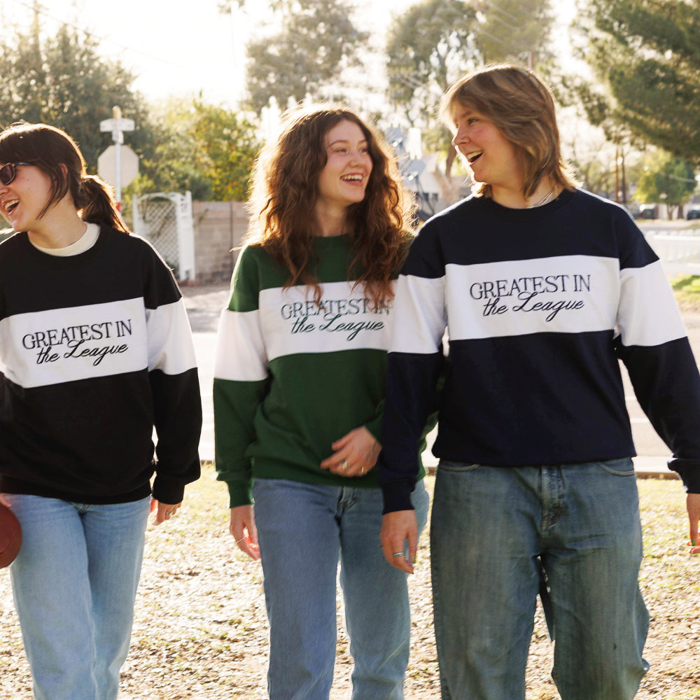 Green Game Day Classic Varsity Crewneck