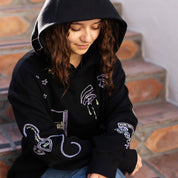 Violet Tears Embroidered Hoodie