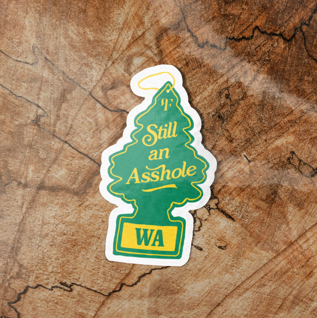 State & Provinces Assholes Sticker