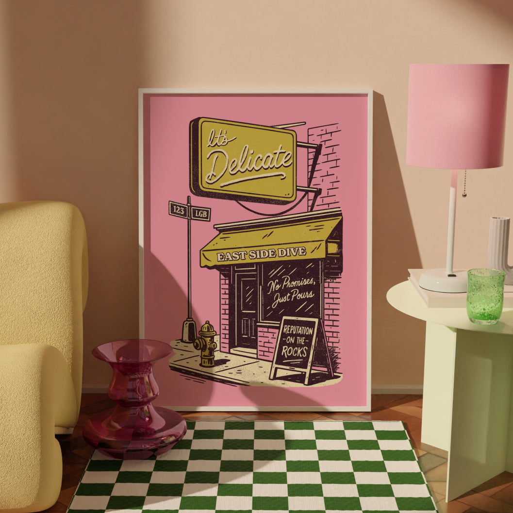 Pink It's Delicate Poster
