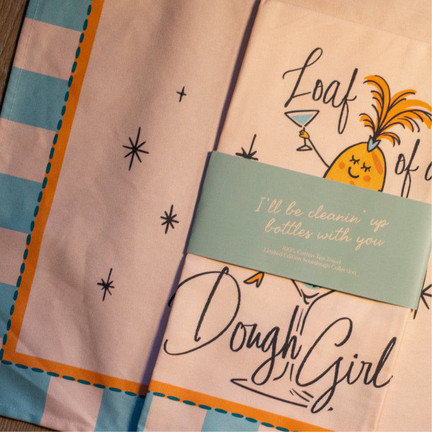 Loaf of a Dough Girl Tea Towel