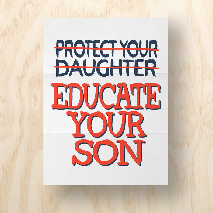 Educate Your Son Printable Protest Sign