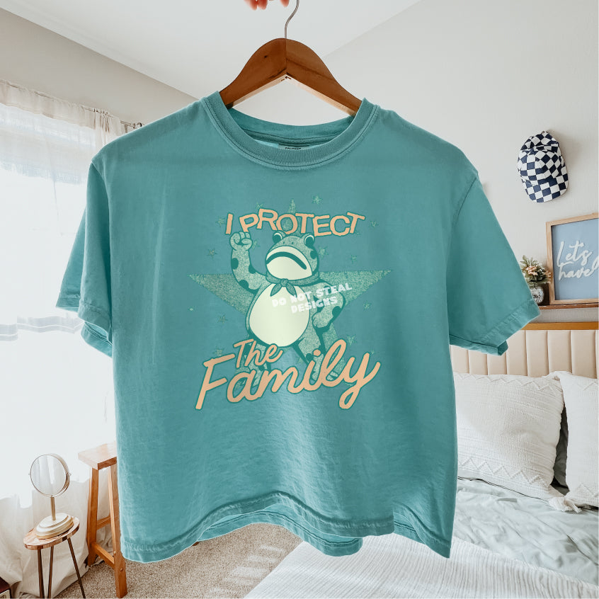 I Protect The Family Frog Crop Top