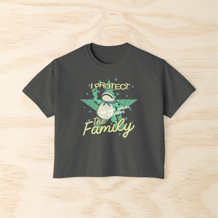 I Protect The Family Frog Crop Top