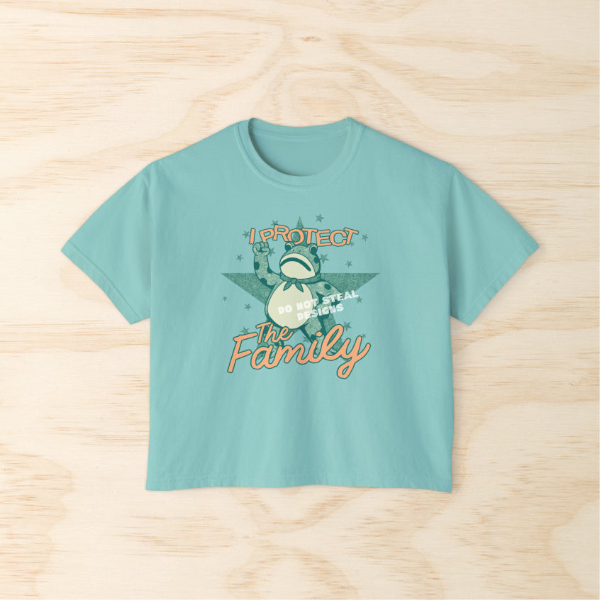 I Protect The Family Frog Crop Top