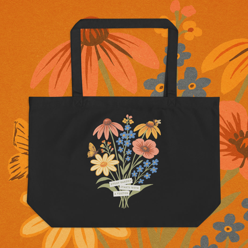 Garden Greeters Large Organic Tote Bag