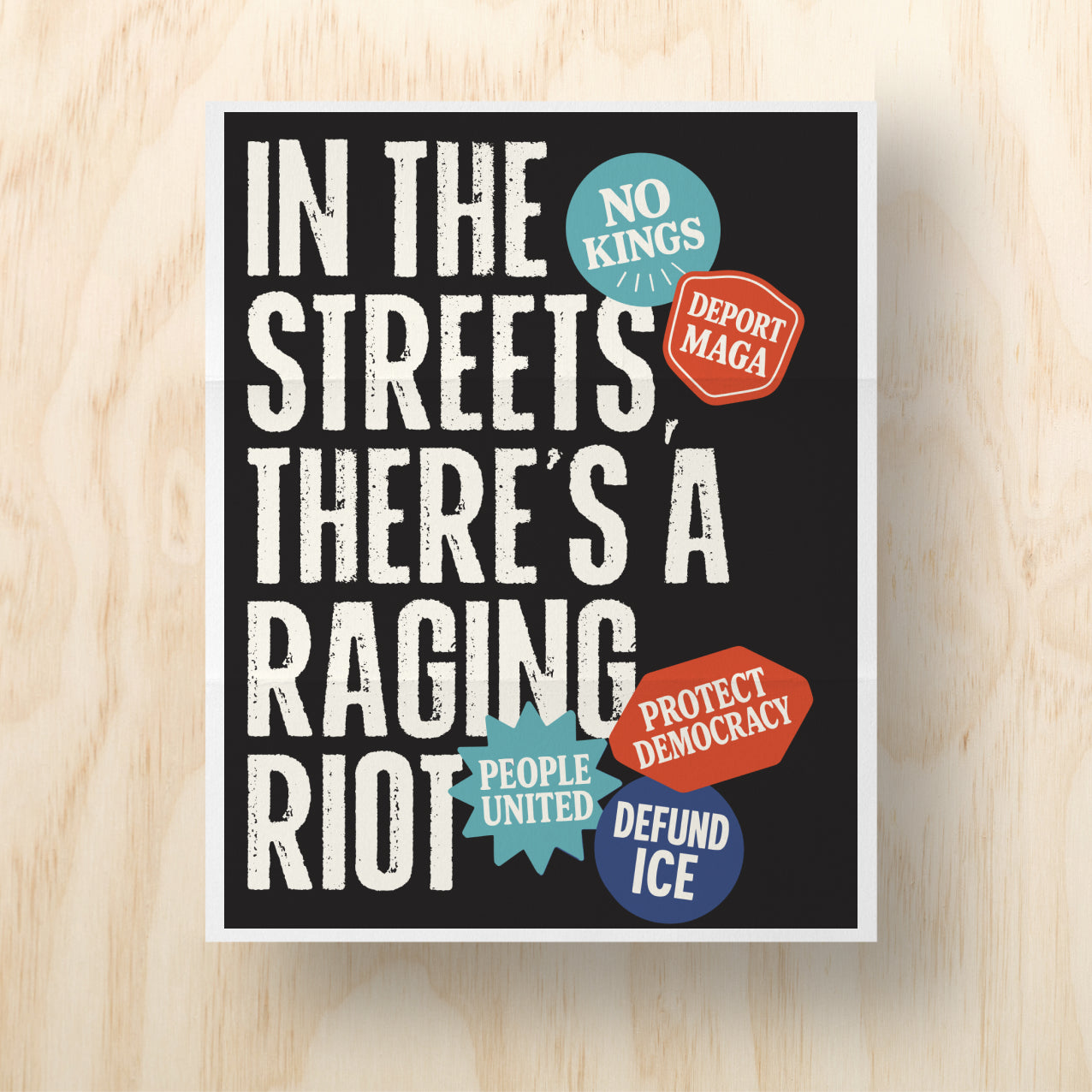 Poster Around Riots Raging Riot Printable Protest Sign – Foolery