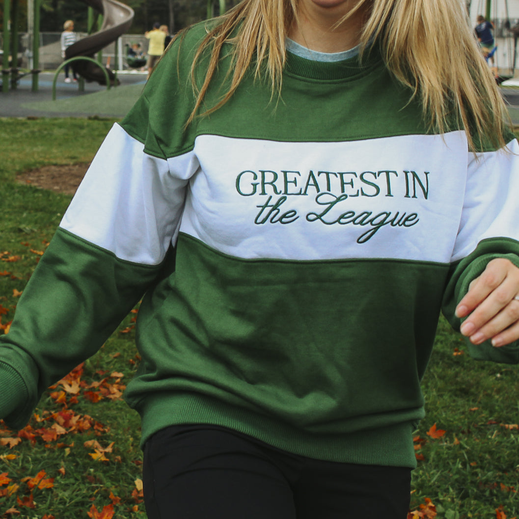 Green Game Day Classic Varsity Crewneck
