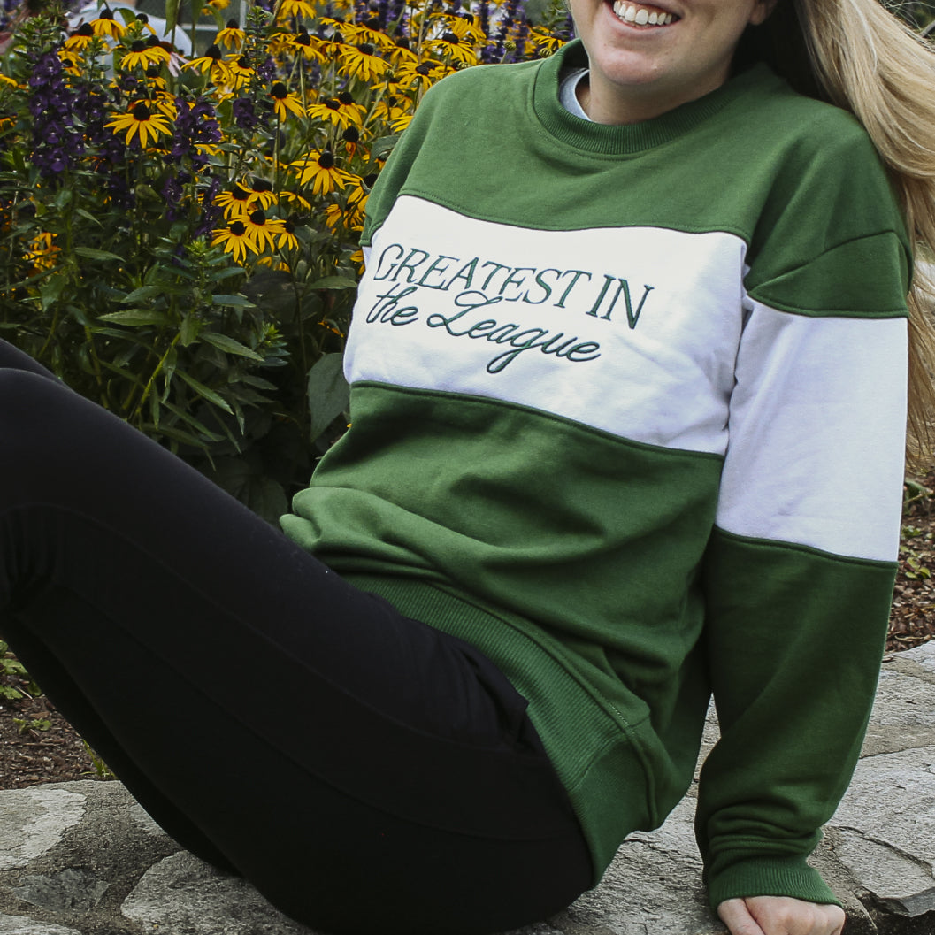 Green Game Day Classic Varsity Crewneck