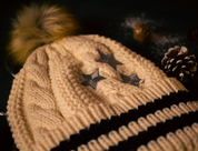 Folklore Knitted Pom Pom Beanie
