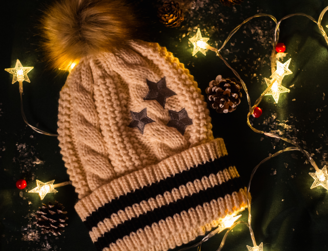 Folklore Knitted Pom Pom Beanie