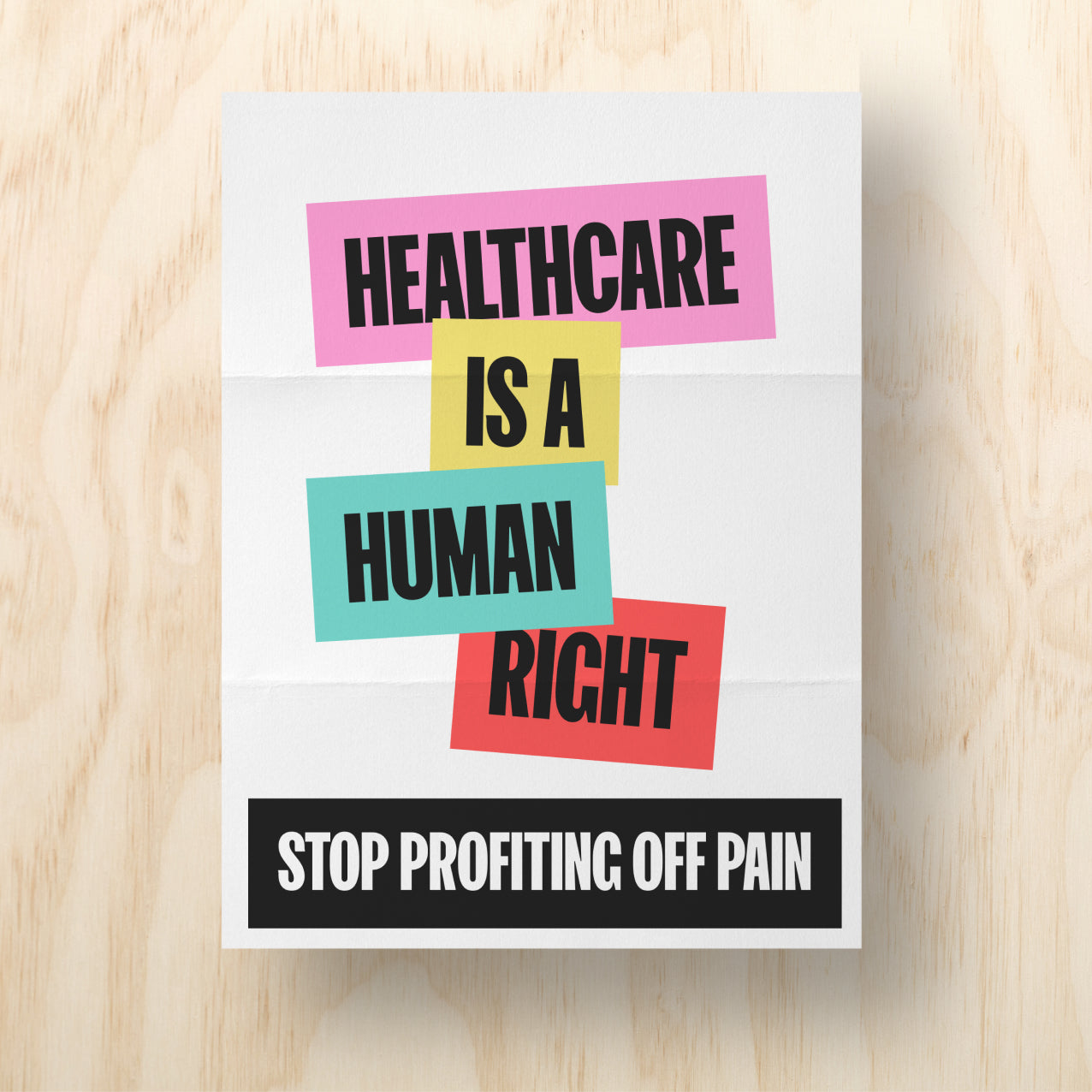 Health Rights Banners Healthcare is a Human Right Printable Protest Sign – Foolery