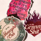 On My Granny Shit Glitter Sticker
