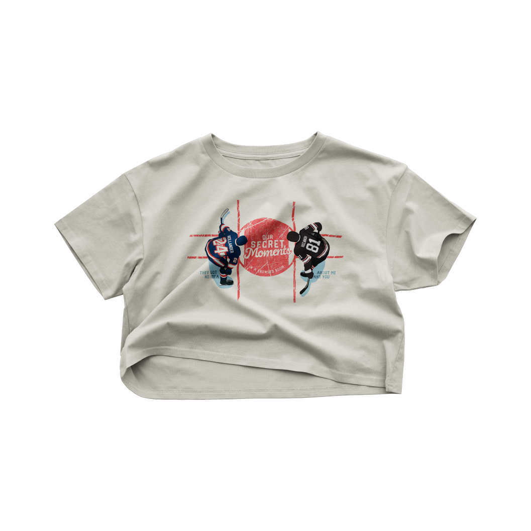 Secret Moments in a Hockey Rink Crop Top