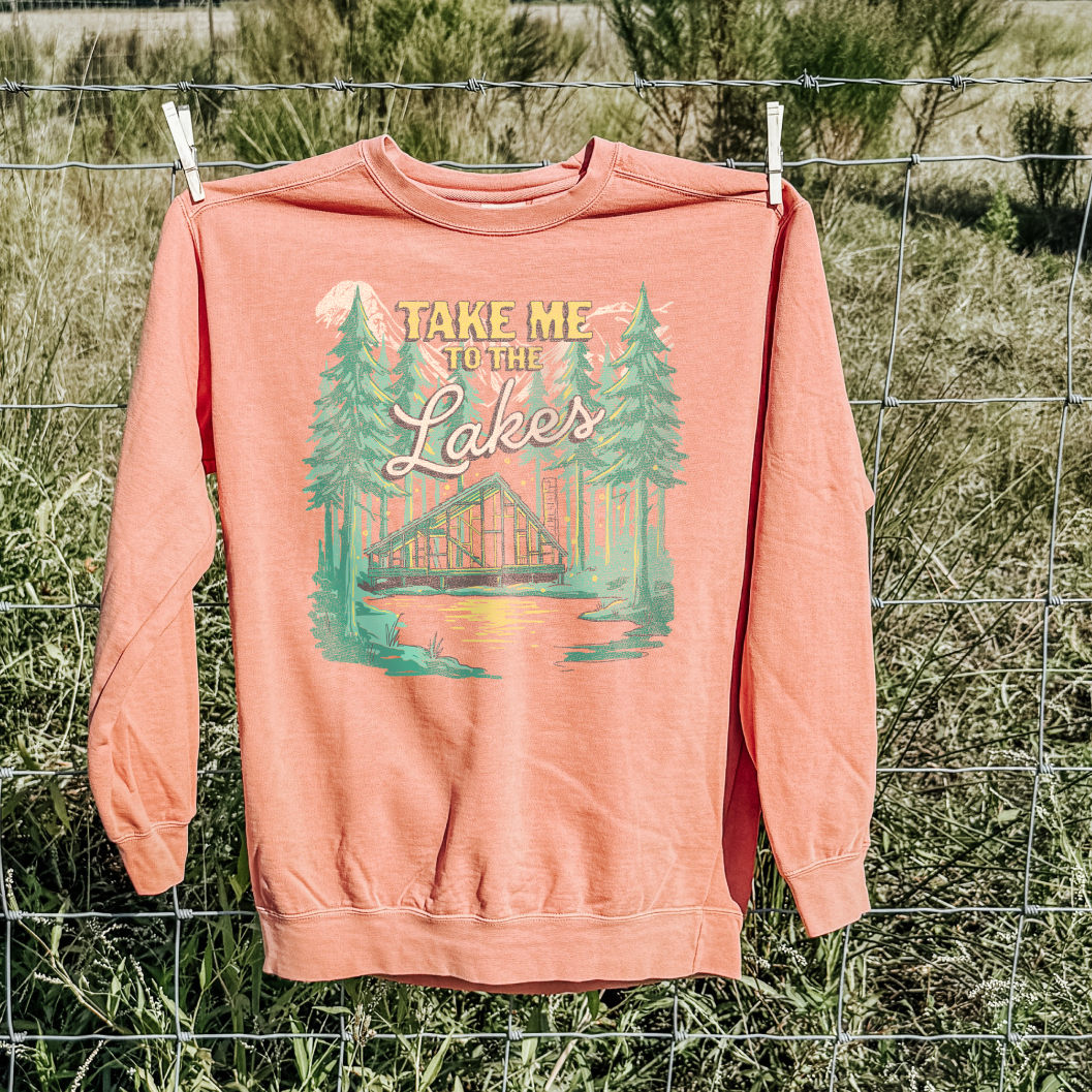 Take Me to the Lakes Lightweight Crewneck