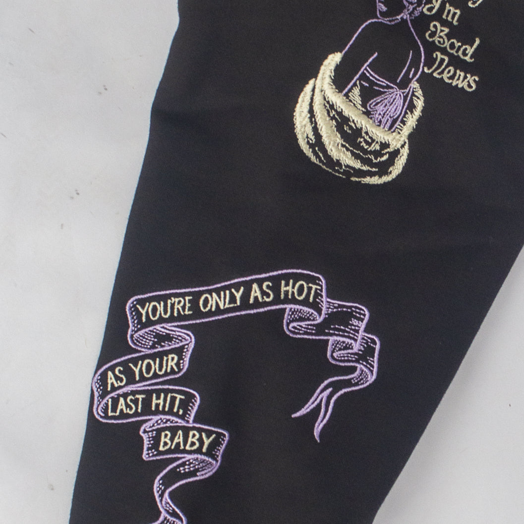 Violet Tears Embroidered Hoodie