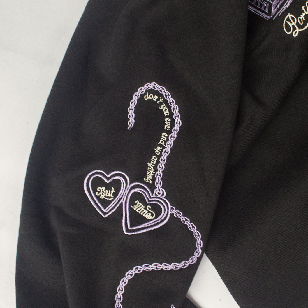 Violet Tears Embroidered Hoodie
