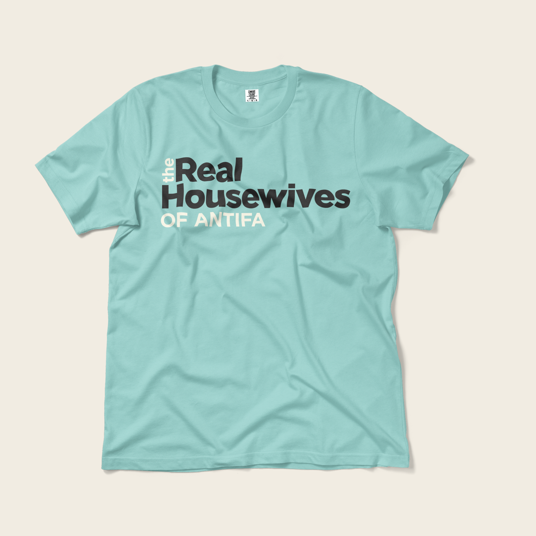 The Real Housewives of Antifa Tee in Chalky Mint
