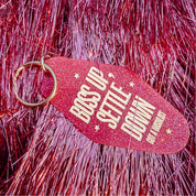 Boss Up, Settle Down Motel Keychain