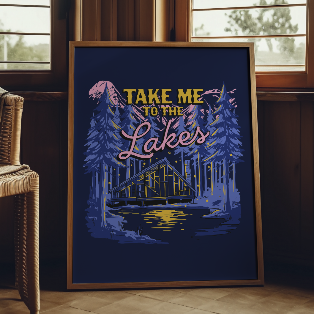 Navy Take Me to the Lakes Poster