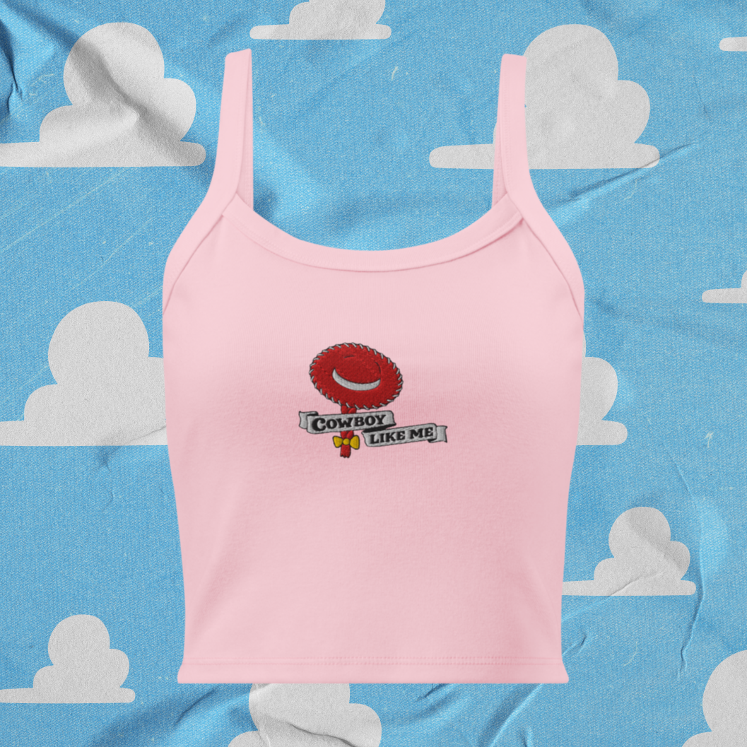 Embroidered Cowboy Cropped Tank