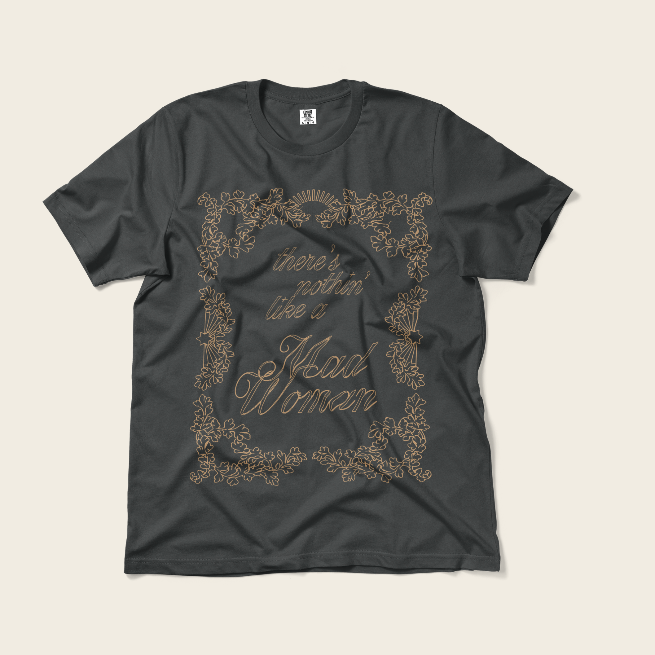 Mad Woman Tee in Graphite