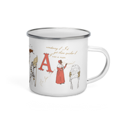 By A Lady Enamel Mug