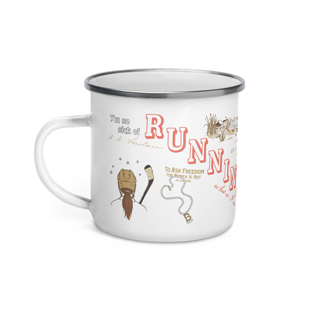 By A Lady Enamel Mug