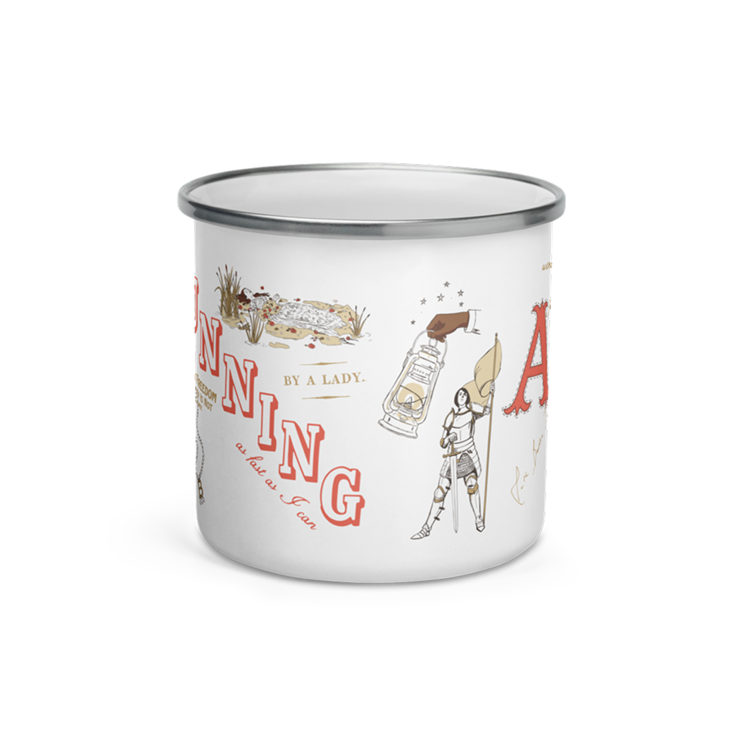 By A Lady Enamel Mug