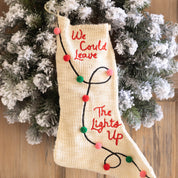 We Could Leave the Lights Up Chunky Knit Stocking