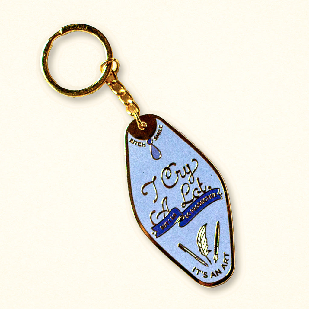 I Cry A Lot But I Am So Productive Keychain