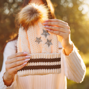 Folklore Knitted Pom Pom Beanie