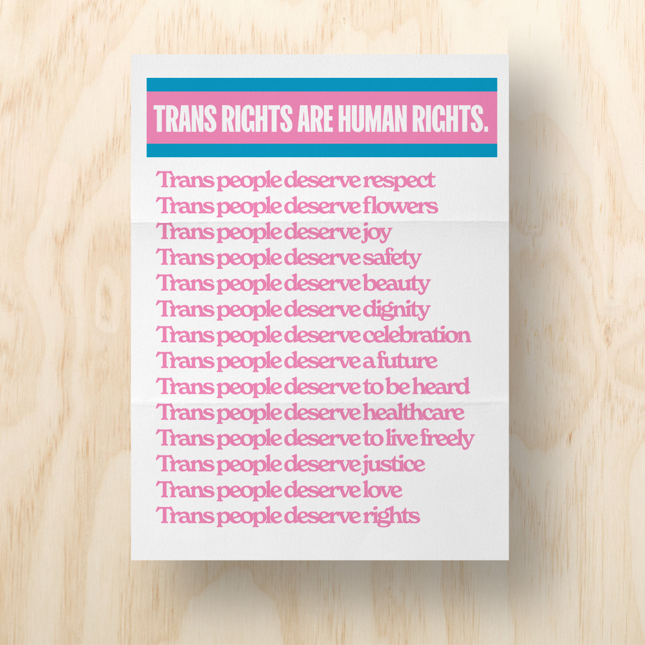Trans Rights Printable Protest Sign – Foolery