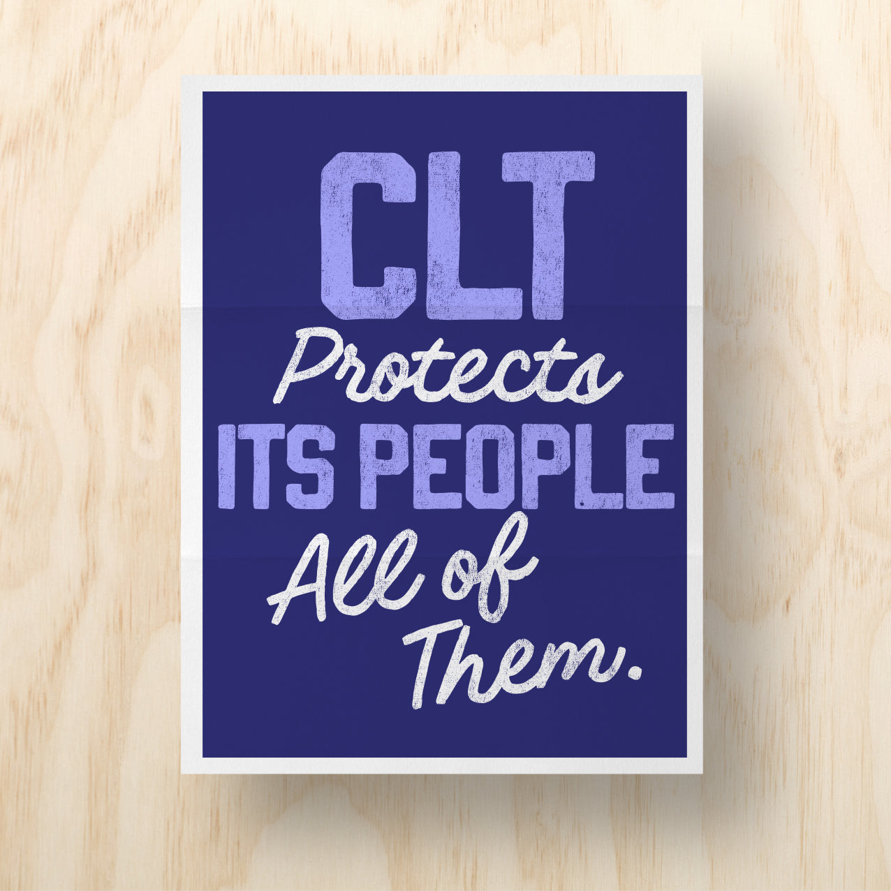 CLT Protects Its People Printable Protest Sign