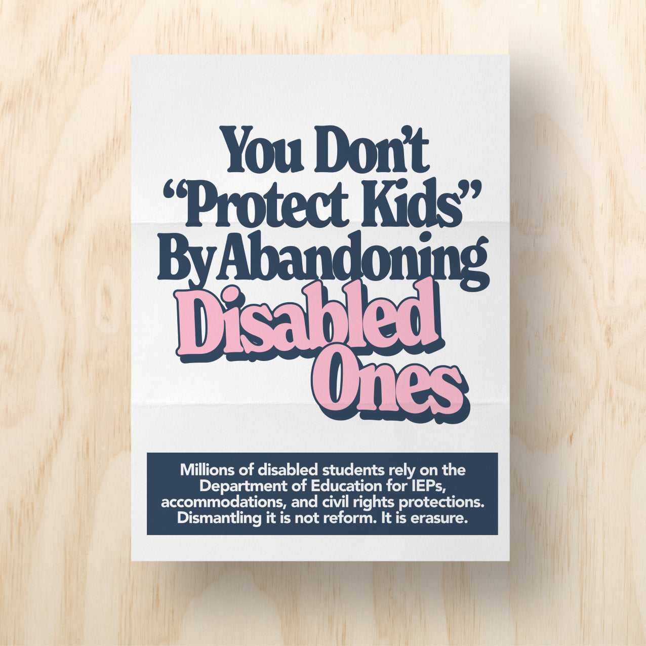 Protect Kids Printable Protest Sign