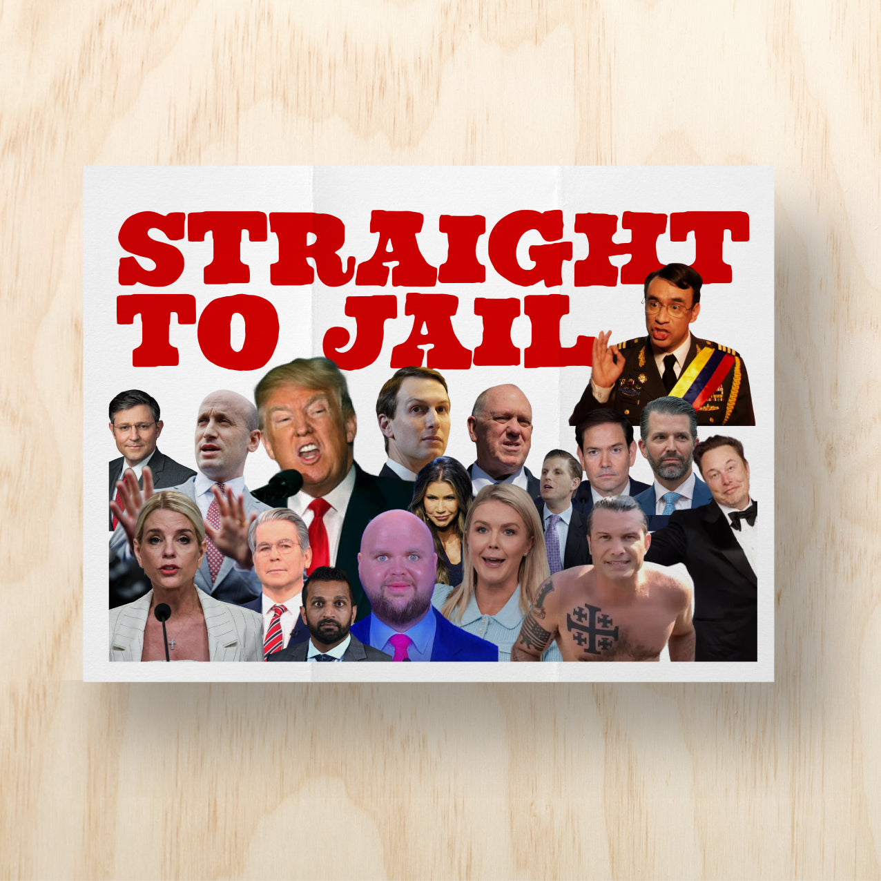 Straight to Jail Printable Protest Sign
