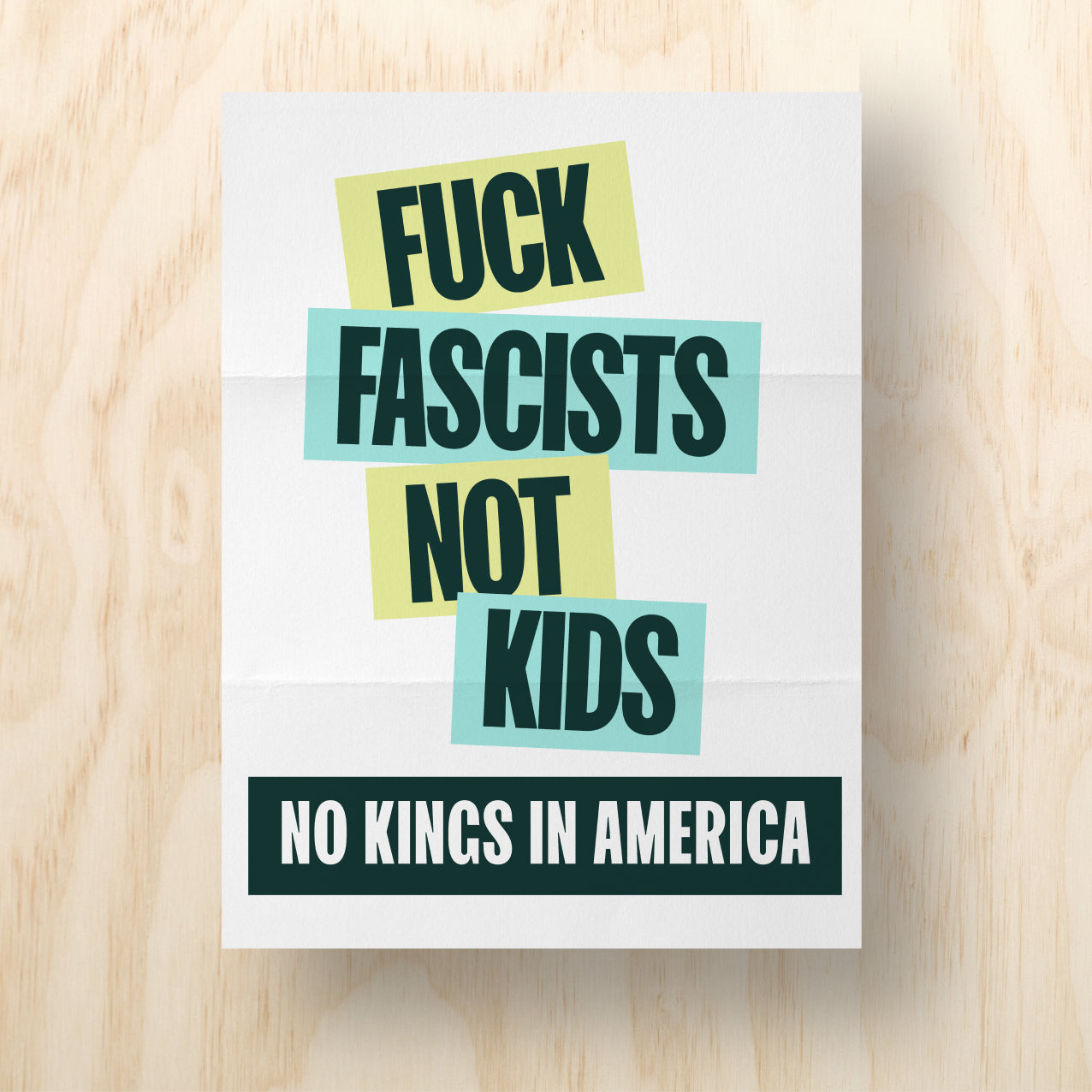 F*ck Fascists Printable Protest Sign
