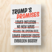 Trump's Promises Printable Protest Sign