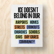 ICE Doesn't Belong Printable Protest Sign