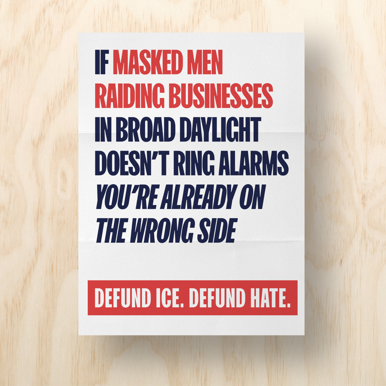 Defund ICE Printable Protest Sign