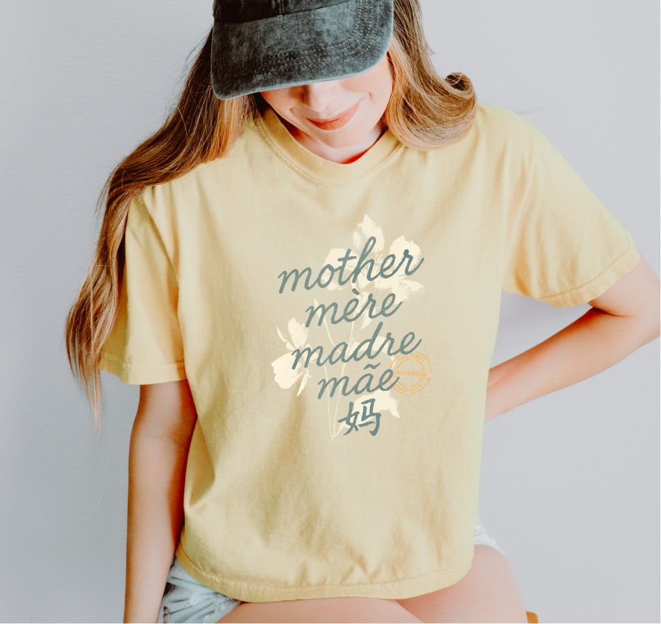 The Universal Language Comfort Colors Crop Top
