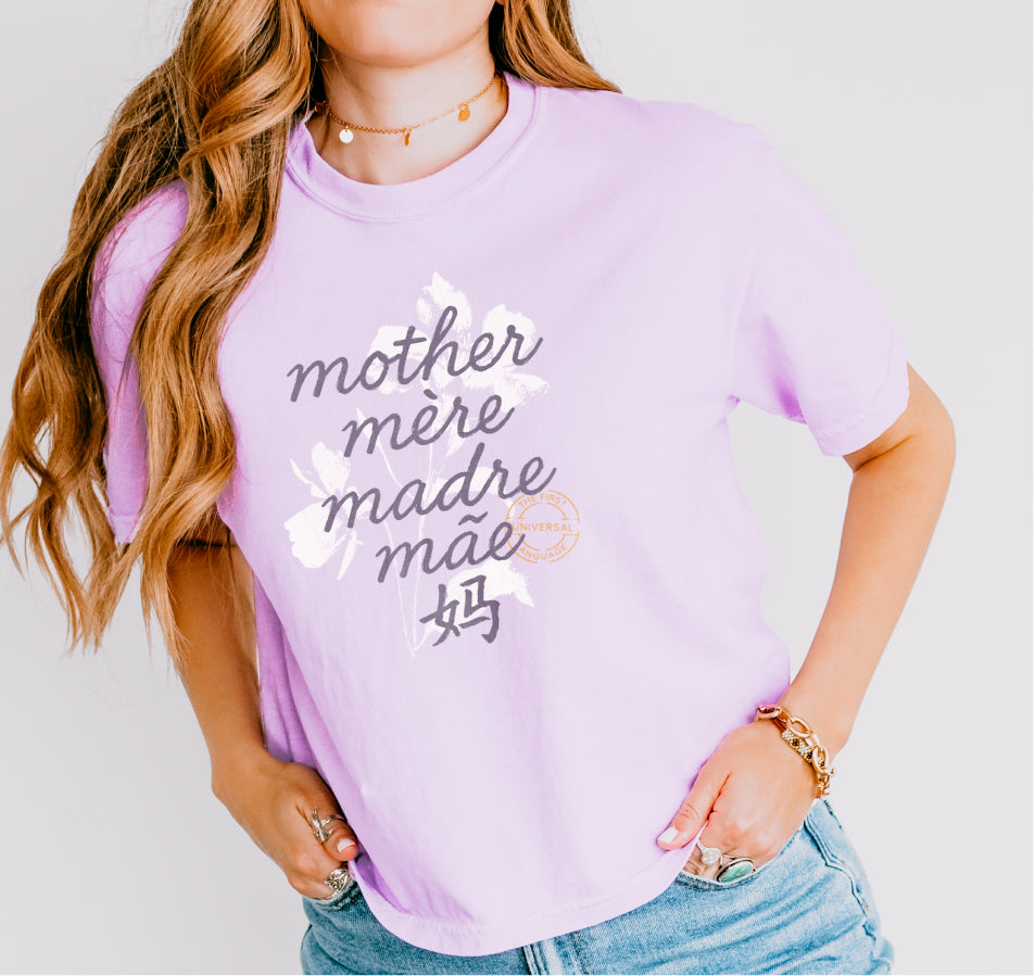 The Universal Language Comfort Colors Crop Top