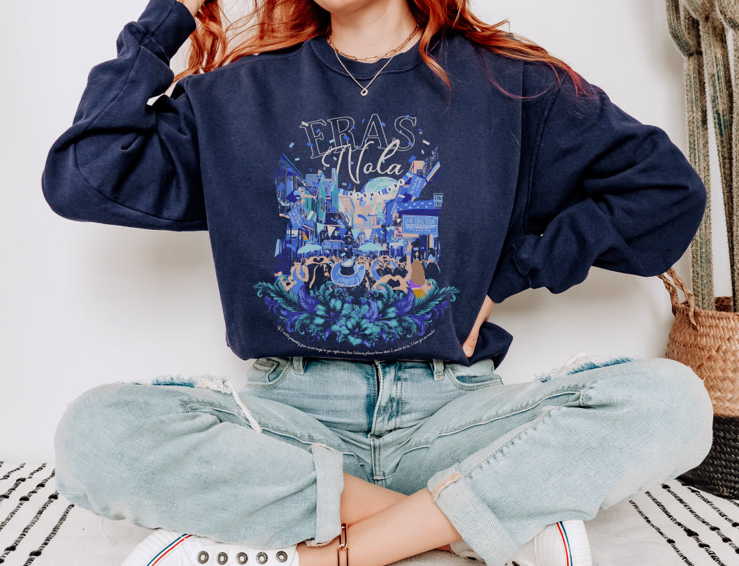 New Orleans Eras Night One Bourbon Street Crewneck