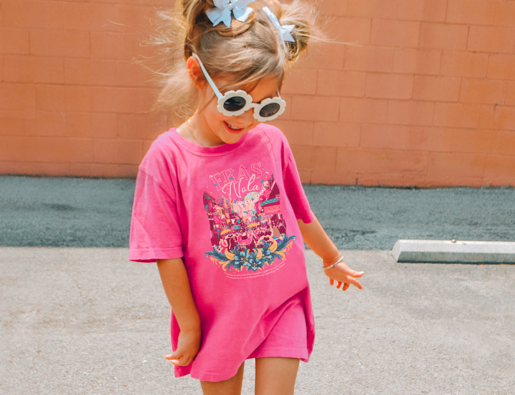 Kid's New Orleans Eras Night Three Bourbon Street Tee