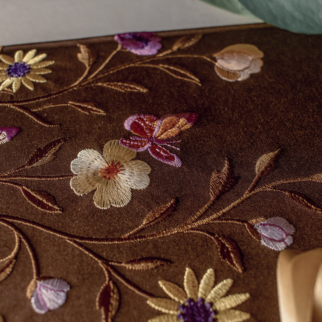 Time, Curious Time Embroidered Scrapbook Journal