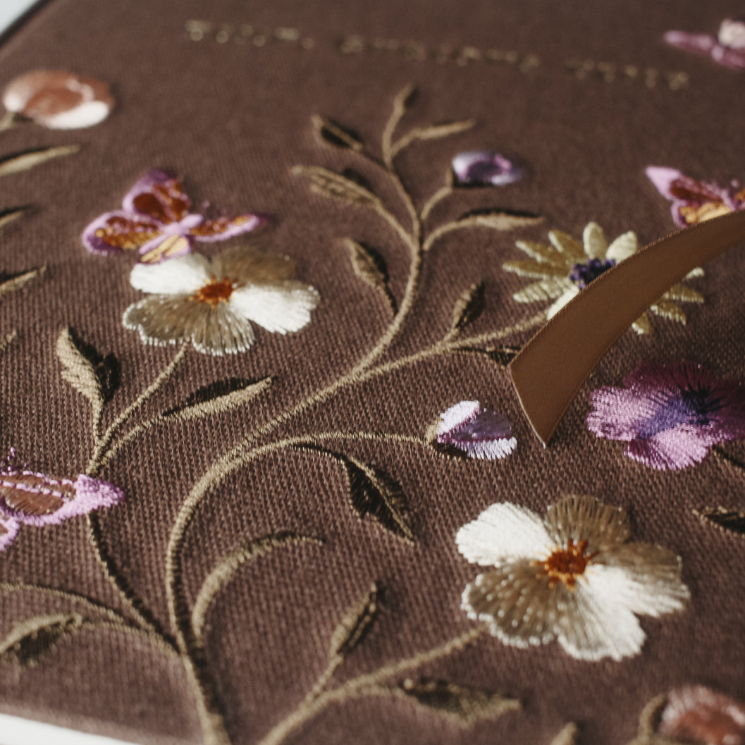 Time, Curious Time Embroidered Scrapbook Journal